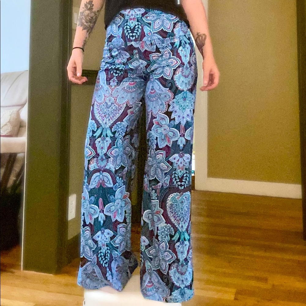 Blue boho pants